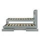 preview thumbnail 17 of 17, Twin XL Size Platform Bed with Storage LED Headboard, Charging Station, Twin Size Trundle and 2 Drawers
