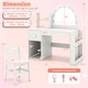 preview thumbnail 2 of 16, Gymax Kids Vanity Desk w/ Lights Open Bookshelf Storage Drawer