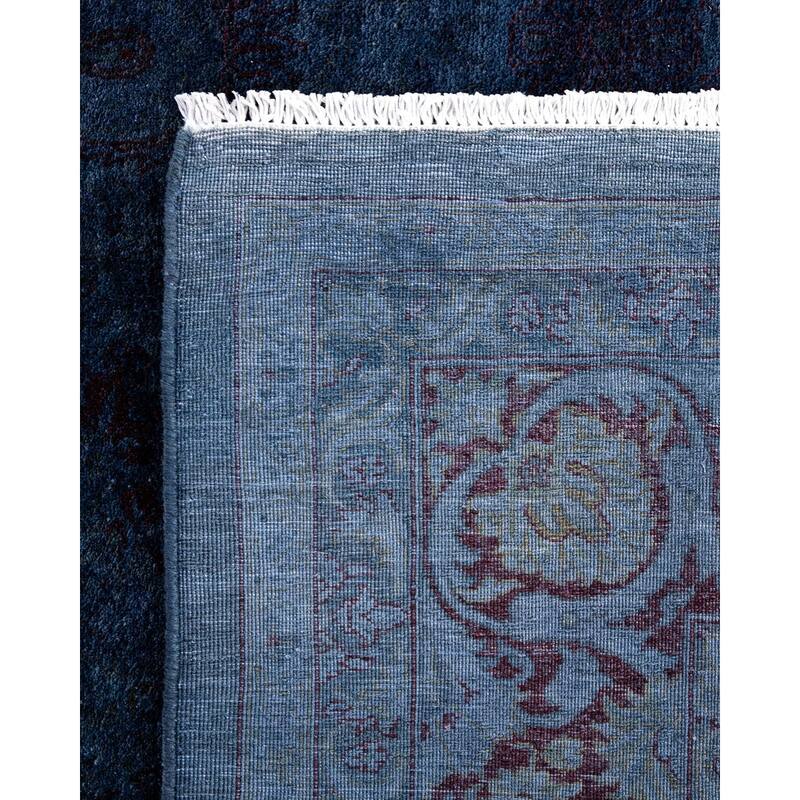 Contemporary Overdyed Wool Hand Knotted Area Rug - 6' 1" x 9' 4"