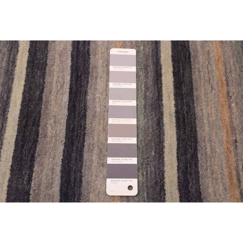 ECARPETGALLERY Hand Loomed Kashkuli Gabbeh Grey Wool Rug - 5'3 x 7'5