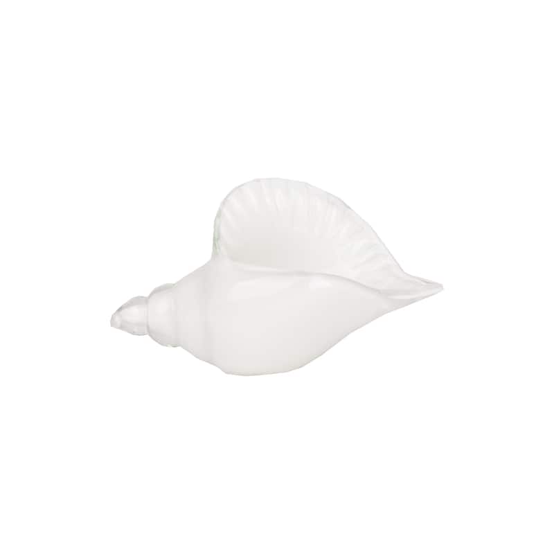 Clear/White Glass Shell Figurine