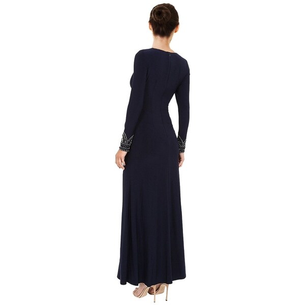 vince camuto beaded neck ball gown