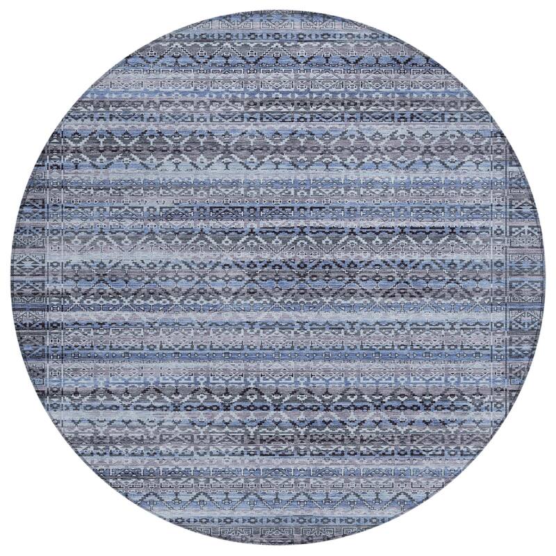HomeRoots Striped Transitional Rectangle Outdoor Rug
