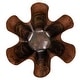 preview thumbnail 7 of 6, Metal Organic Shaped Planter - 14.8"L x 14.8"W x 7.5"H