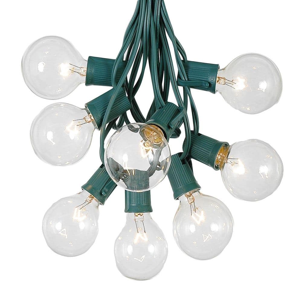100 Foot G50 Outdoor Globe Patio String Lights - Set of 125 G50 Globe Bulbs