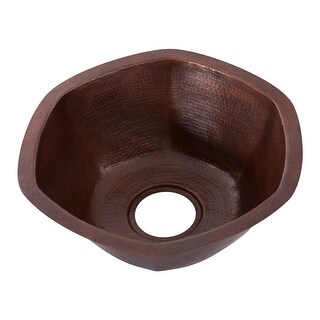 Miseno Hexagon 16" Copper Drop-In or Undermount Bar Sink