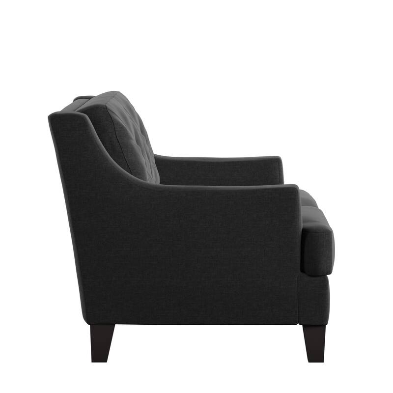 Elston Linen Upholstered Sloped Track Arm Loveseat iNSPIRE Q Modern