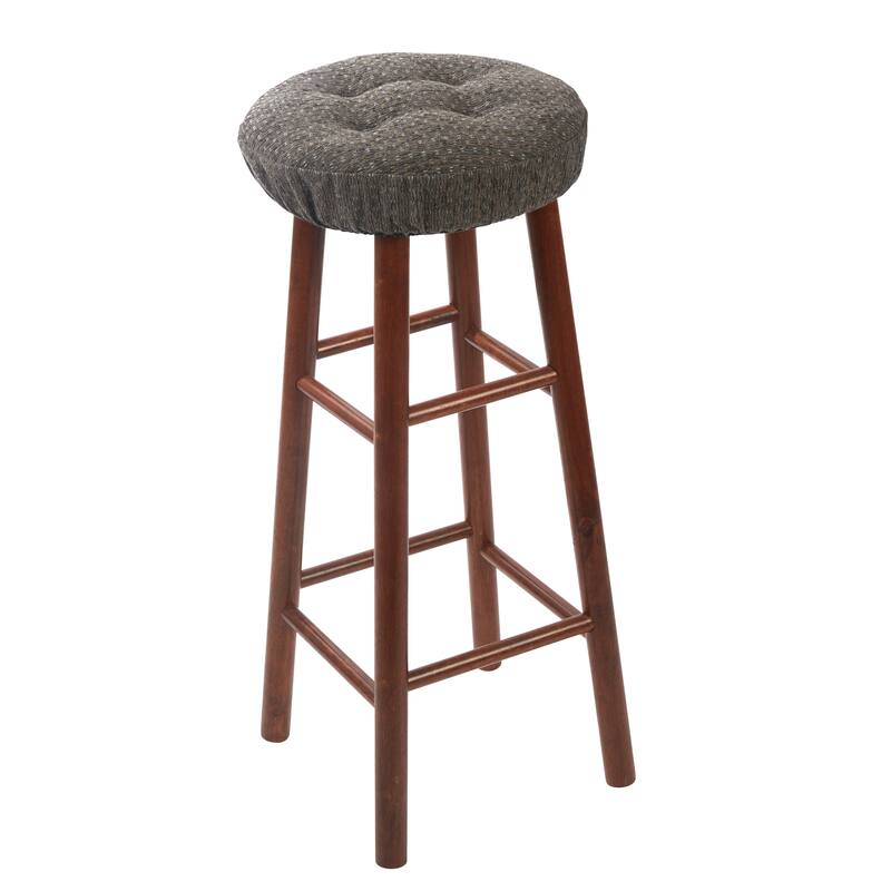 Klear Vu Non-Slip Raindrops Tufted Barstool Cushion Set, Set of 2