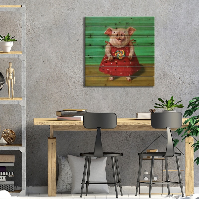 Sticky Print On Wood by Lucia Heffernan - Multi-Color
