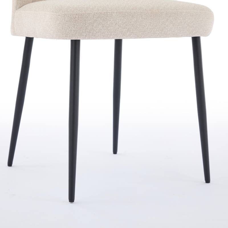 Modern Metal Frame Dining Chair Set of 2 with Sponge Seat 300lb Capacity 41.34" Height