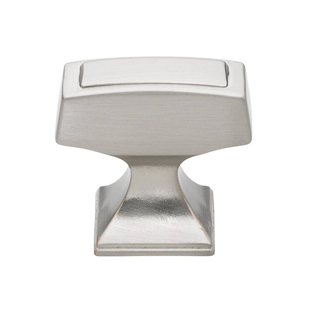 GlideRite Satin Nickel Rectangle Deco Cabinet Knob (Pack of 10 or 25)