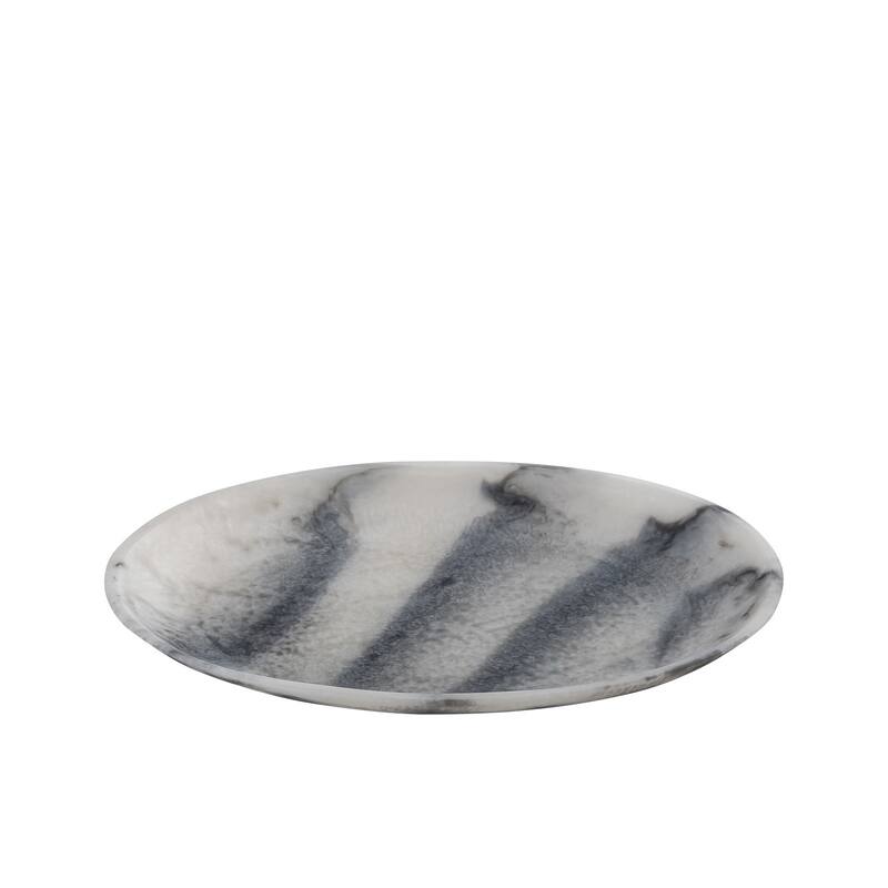 Oval Platter Resin Grey Set of 2