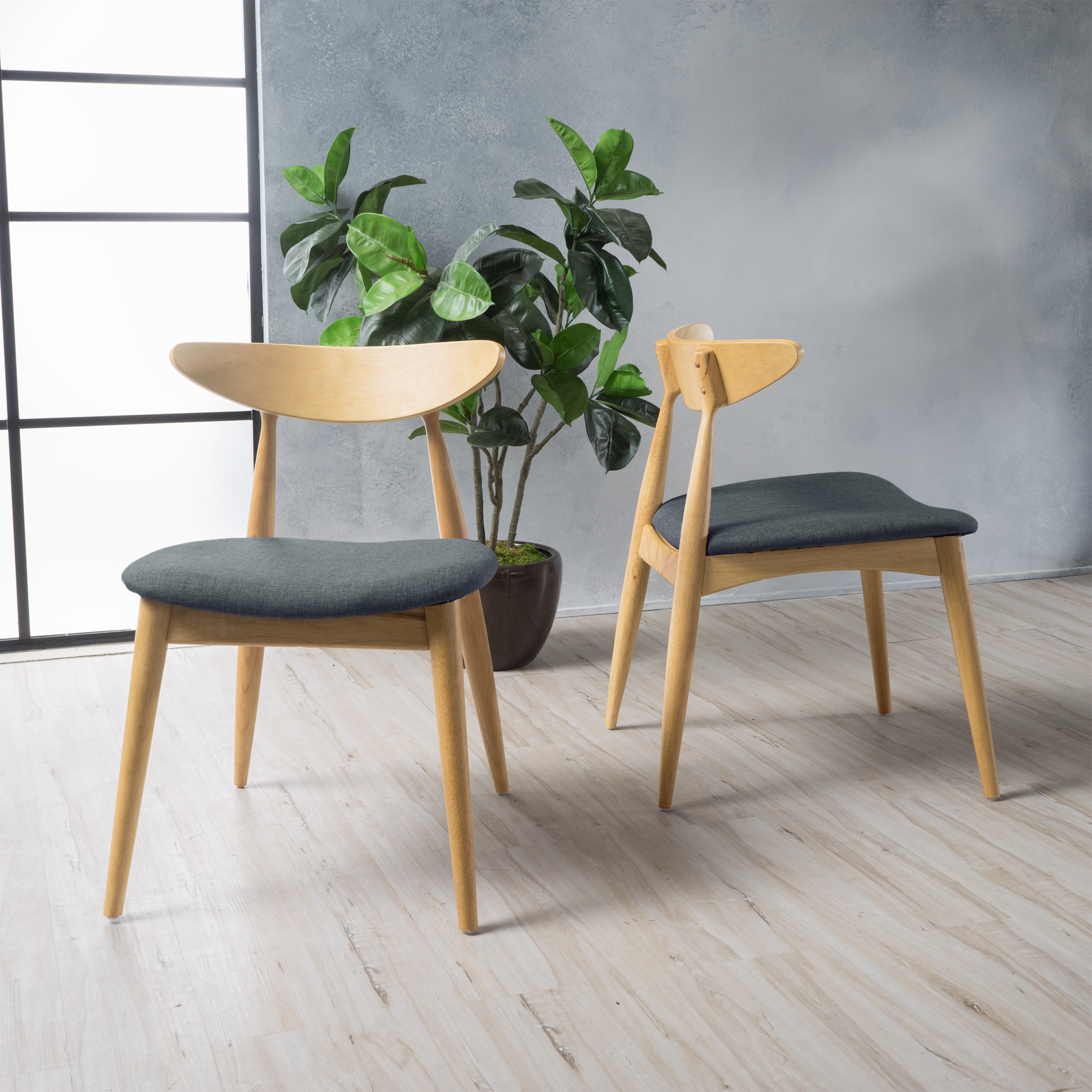 Barron Mid Century Modern Dining Chairs Set of 2 by Christopher