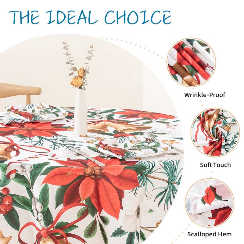 Ray Star Happy Christmas tablecloth Festival