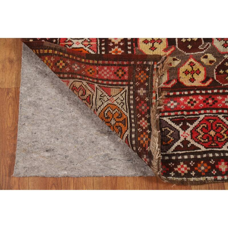 Pre-1900 Antique Vegetable Dye Kazak Runner Wool Carpet - 3'9" x 10'0"