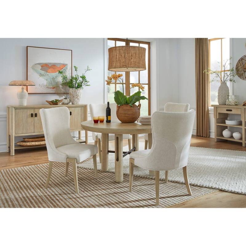 Salt Life Home Sunset Cove Sanibel Brown Extendable Round Dining Table - 54''W x 54''D x 30''H