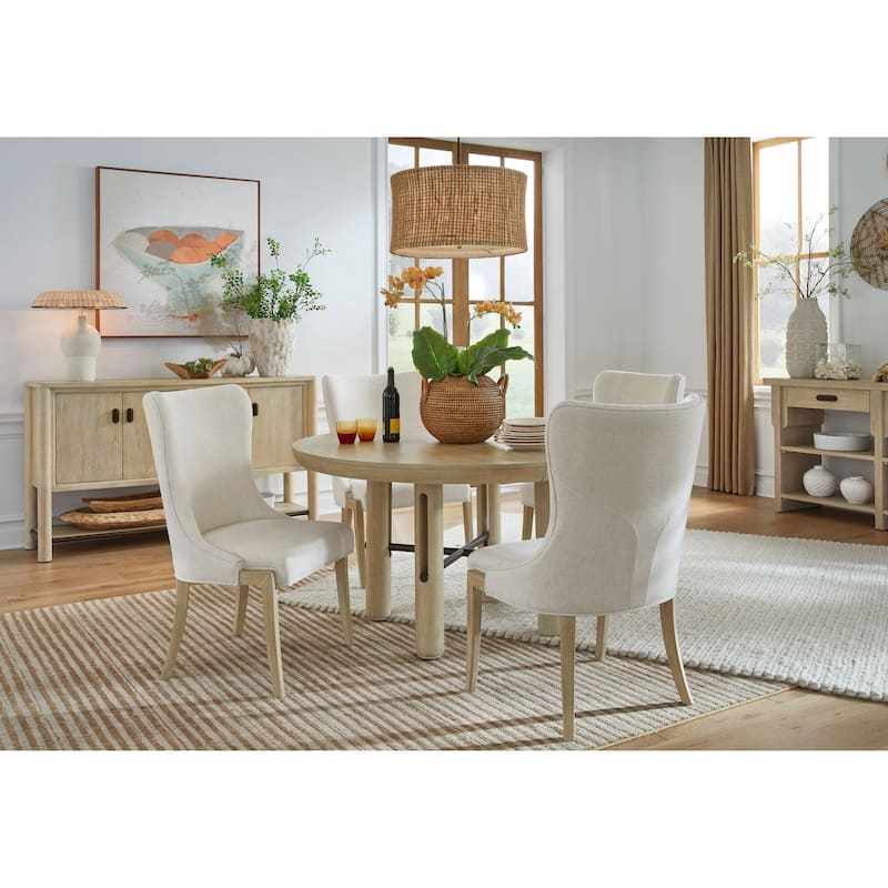Salt Life Home Sunset Cove Sanibel Brown Upholstered Host Chair Two Pack - 24.75''W x 25.63''D x 39.47''H
