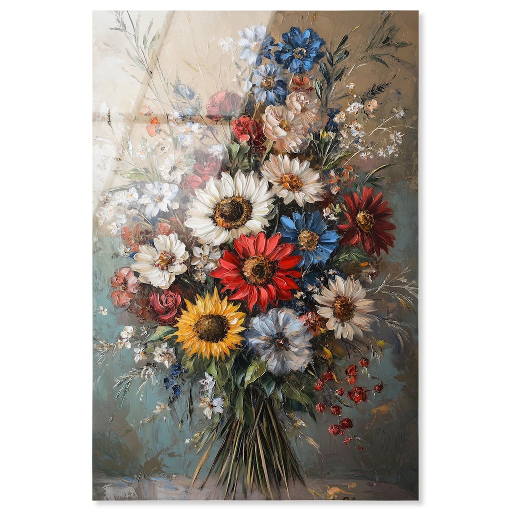 Symphony of Flowers I Acrylic by Art Remedy, Ready to Hang