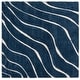 preview thumbnail 79 of 86, SAFAVIEH Florida Shag Hervor Soft Serene Waves 1.2-inch Thick Rug 6'7" Square - Dark Blue/Cream - Square