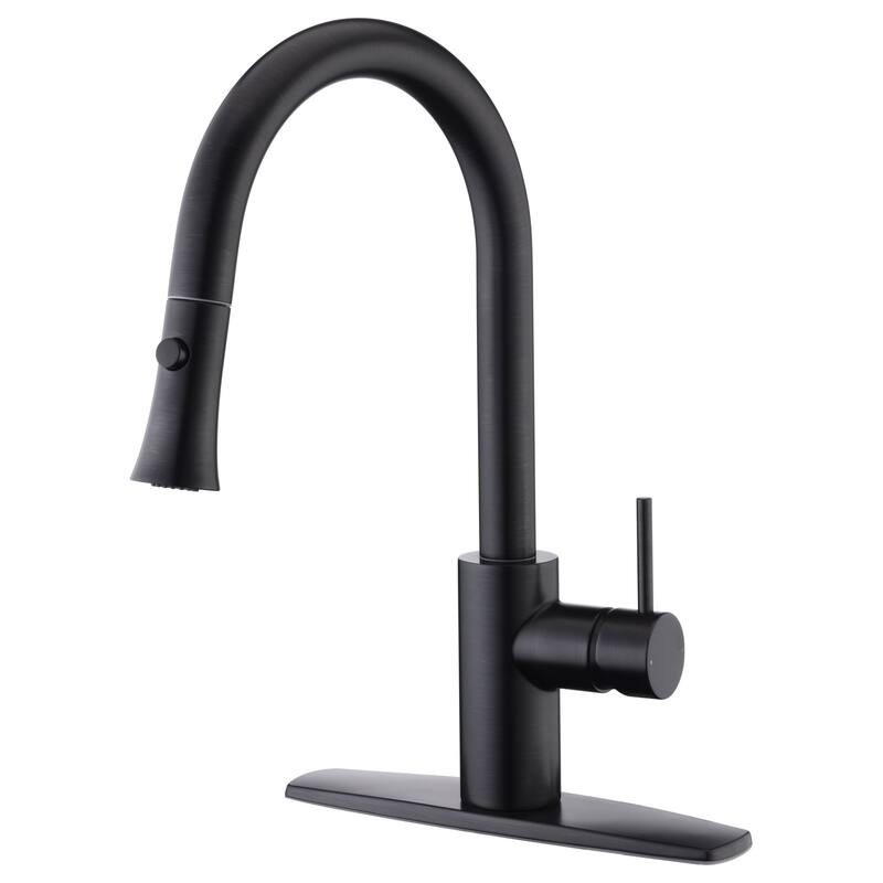 Ultra Faucets Euro Collection Single-Handle Kitchen Faucet With Pull-Down Spray - Oil Rubbed Bronze UF14205