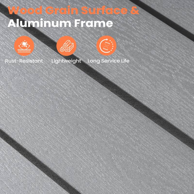 Pellebant Outdoor Patio Aluminum Dining Chairs with Armrest - 19.4" D x 18.9" W x 34.3" H