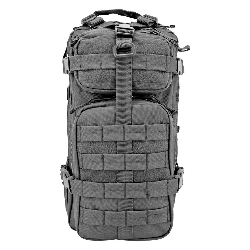 gray tactical backpack
