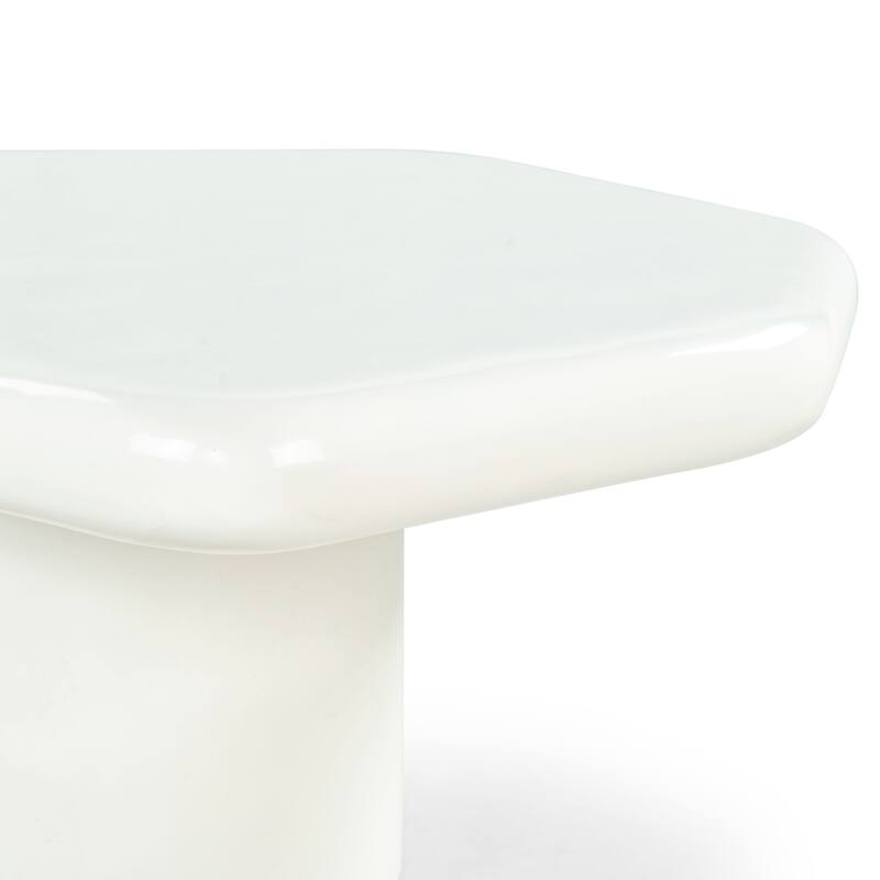 SAFAVIEH Couture Rhianna Concrete Coffee Table - 35"W x 28"D x 14"H