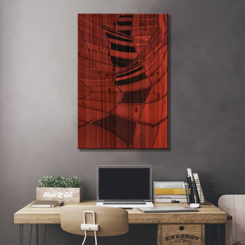 Carenza Print On Wood by Gilbert Claes - Multi-Color