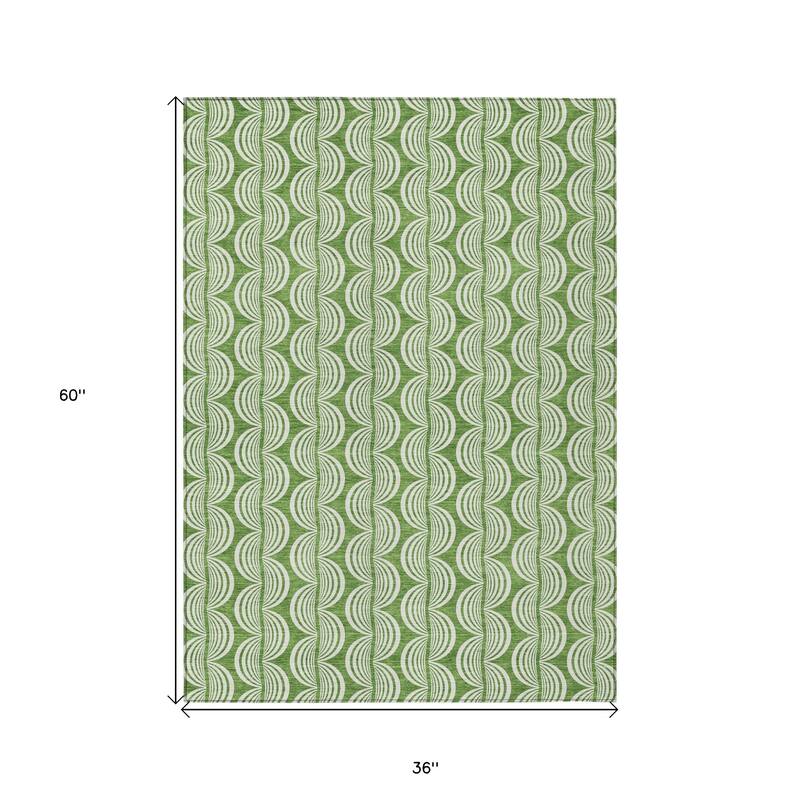 HomeRoots Ogee Transitional Rectangle Outdoor Rug