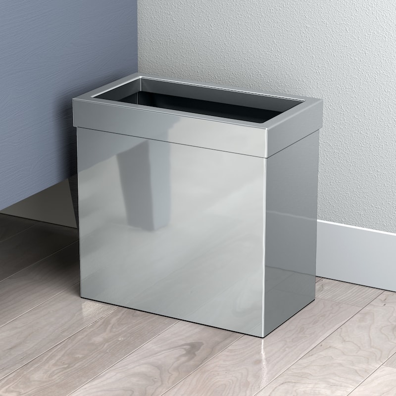 Gatco 1916 11.4 Liter Stainless Steel Free Standing Trash Can