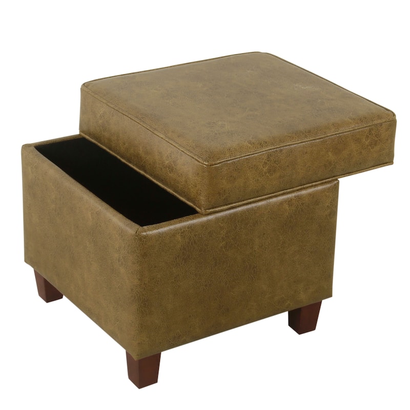 Copper Grove Schagen Square Ottoman with Lift-off Top