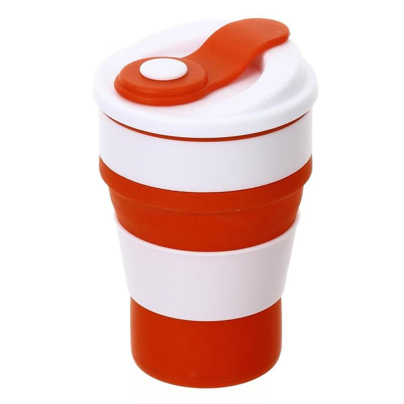 YBM Home Silicone Collapsible Travel Cup with Lid