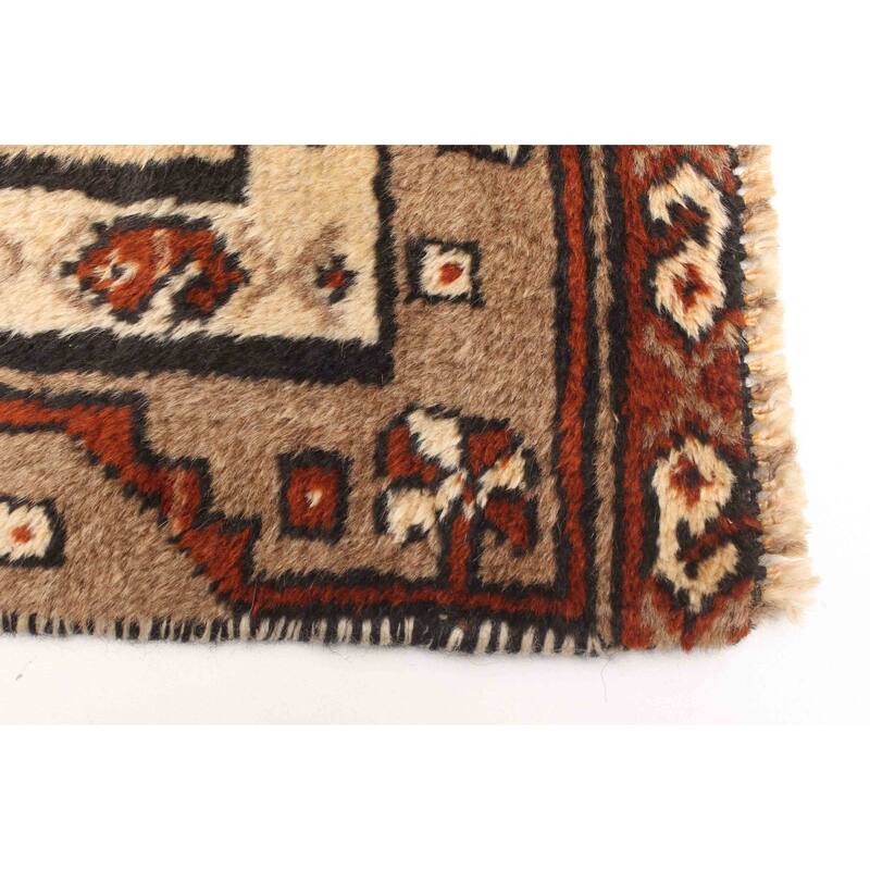 ECARPETGALLERY Hand-knotted Melis Vintage Beige Wool Rug - 2'11 x 5'11