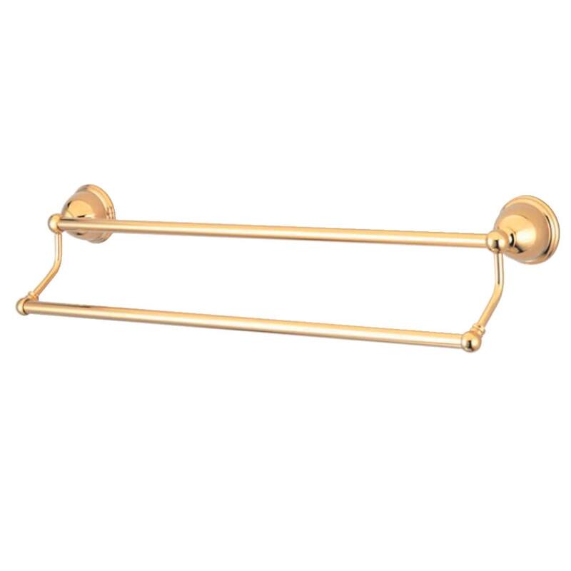 Kingston Brass Restoration 24" Double Towel Bar - Polished Brass