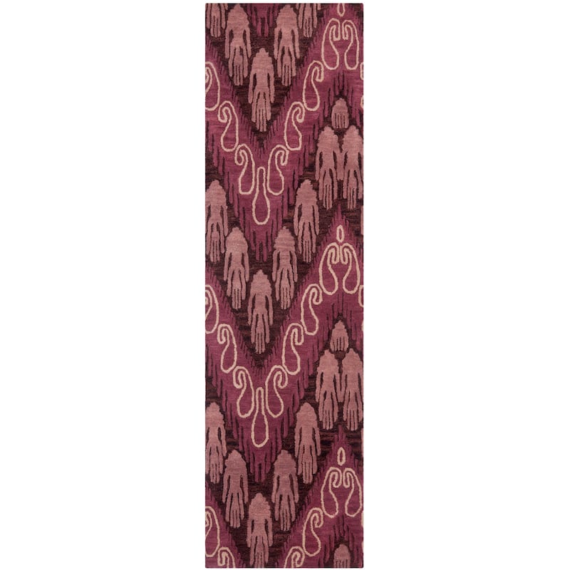 SAFAVIEH Handmade Ikat Domna Modern Wool Rug