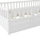 preview thumbnail 7 of 5, Twin Size Floor Bed, Integral Construction with Super High Security Barrier, Door, Children's Floor Bed Frame