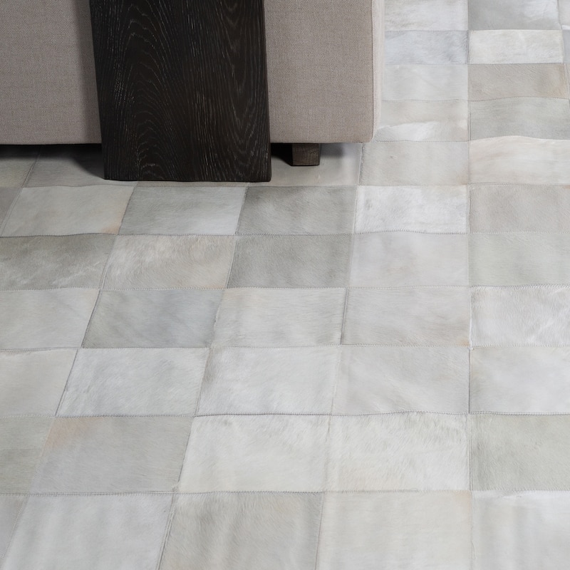 Ben Soleimani South American Cowhide Tile Hand Woven Rug