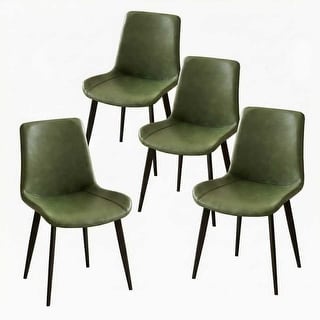 20" Modern PU Leather Dining Chairs with Metal Legs, Set of 4 - Bed ...