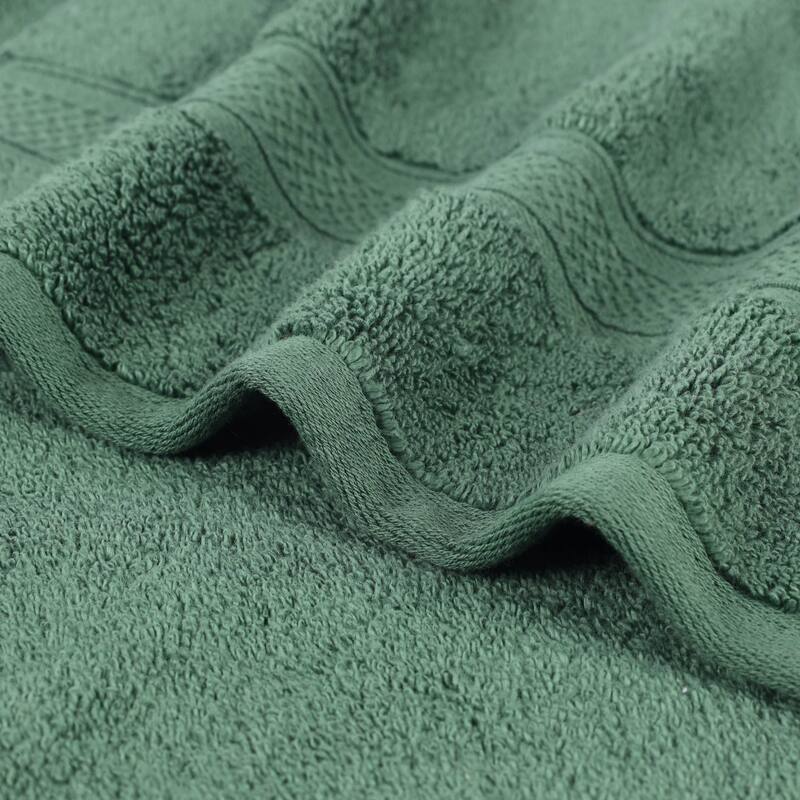 Superior Chevron Zero Twist Cotton Face Towel Washcloth Set of 12