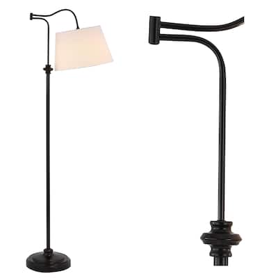 Jason 68.5" Metal Traditional Swing Arm LED Floor Lamp, Oil Rubbed Bronze by JONATHAN Y