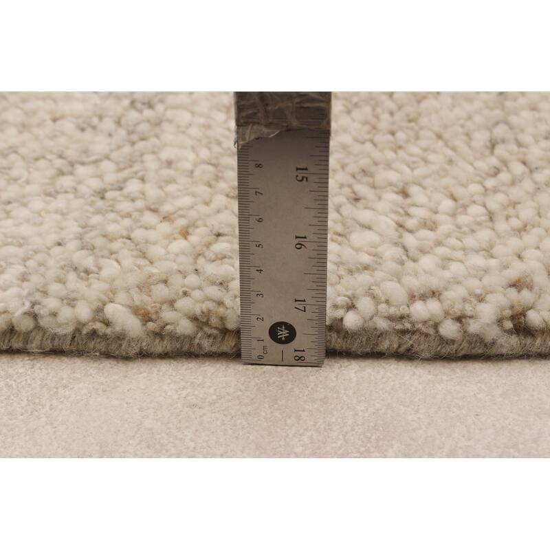 ECARPETGALLERY Hand-knotted Tangier Cream Wool Rug - 5'4 x 7'10