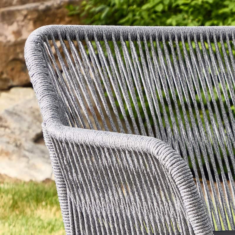 New Heights Huxley Woven Rope Outdoor Loveseat
