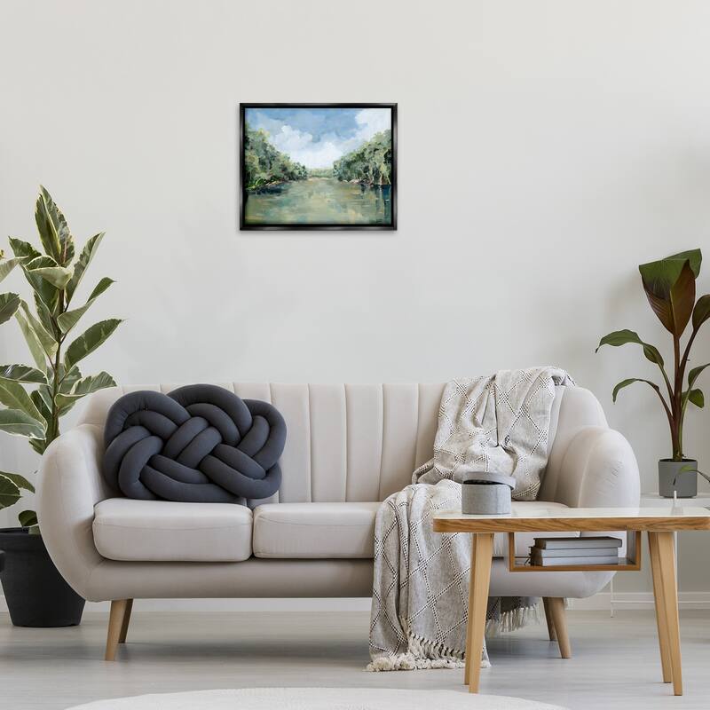 Stupell Serene Reflective Nature Framed Floater Canvas Wall Art Design By Meredith Howse
