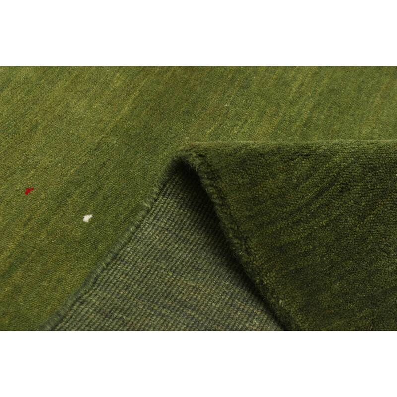 ECARPETGALLERY Hand Loomed Kashkuli Gabbeh Green Wool Rug - 5'3 x 7'6