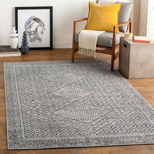 slide 2 of 29, Artistic Weavers Lavadora Global Geometric Machine Washable Boho Area Rug 5'3" x 7' - Medium Grey
