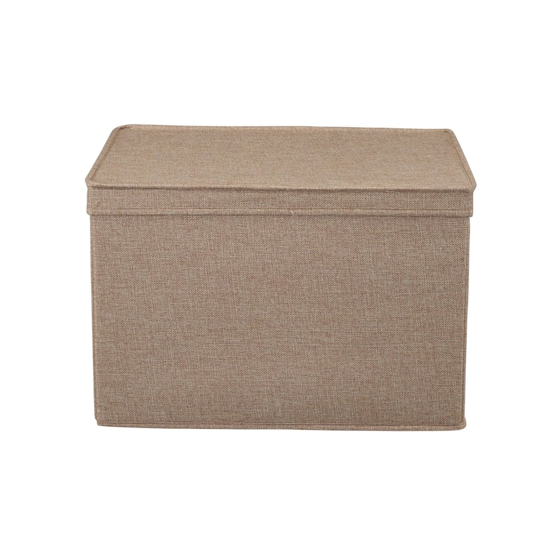 Household Essentials Wide Storage Box with Lid Box, Set of 2 - N/A