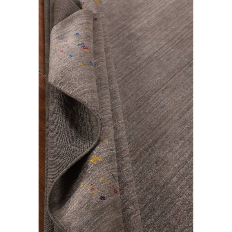 Earth Tone Gabbeh Square Area Rug Silk Carpet - 10'1" X 9'10"