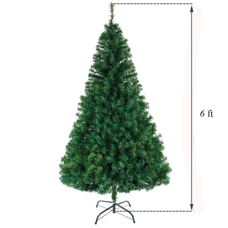 Green PVC Iron Christmas Tree with Branches and Stand - (43.3 x 43.3 x 70.9)"