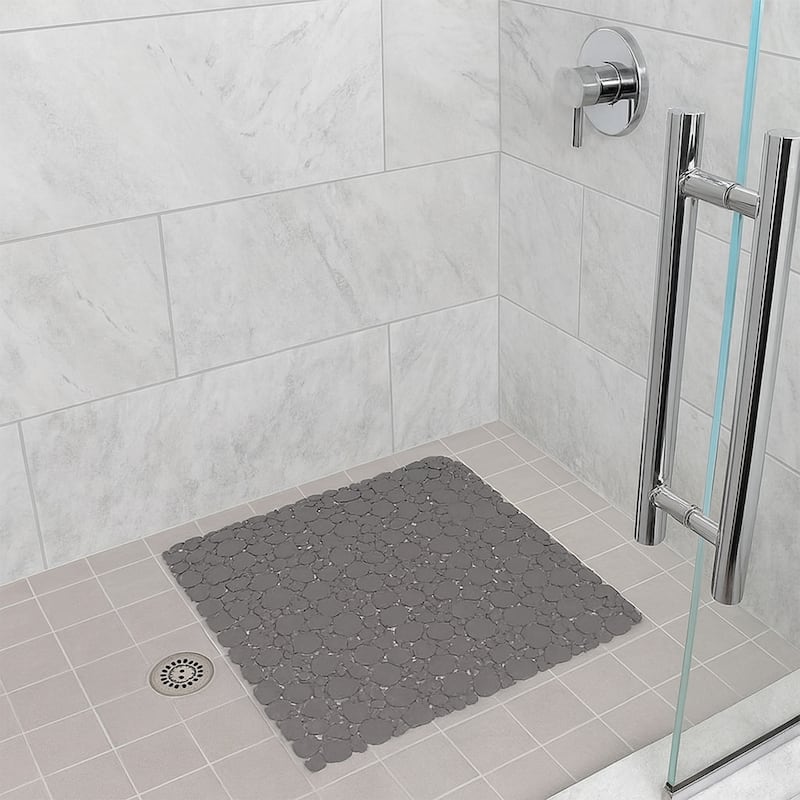 Bubbles Non-Slip Square Shower Mat 20 L X 20 W