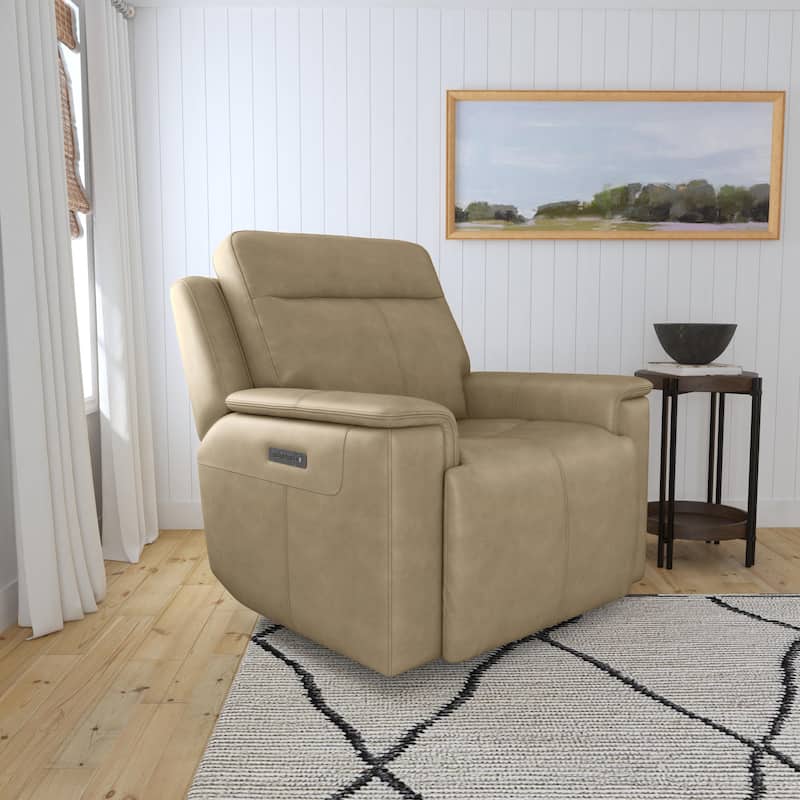 Odell Zero Gravity Top Grain Leather Power Recliner with Power Headrest & Lumbar by Flexsteel